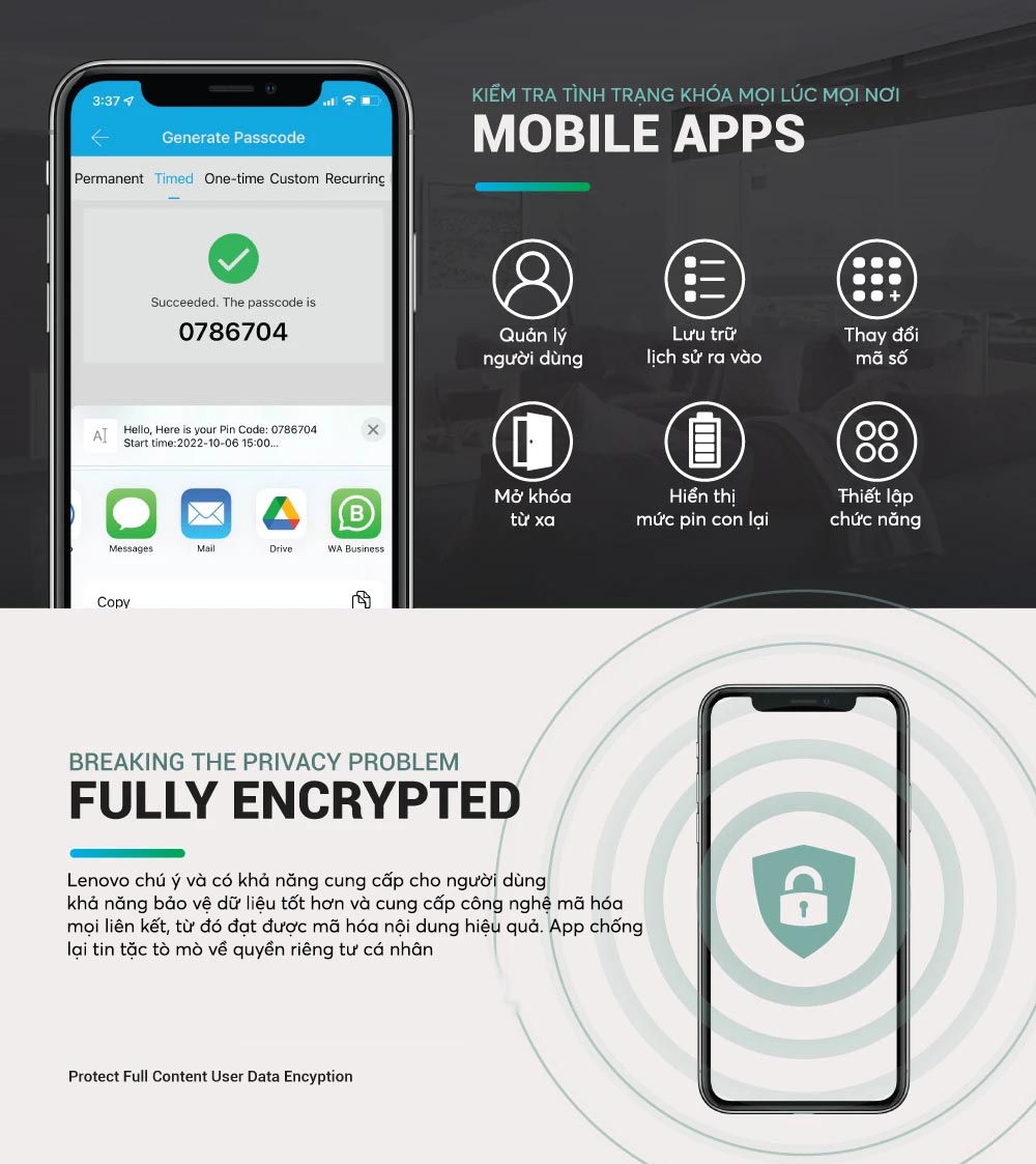 App khóa vân tay lenovo 