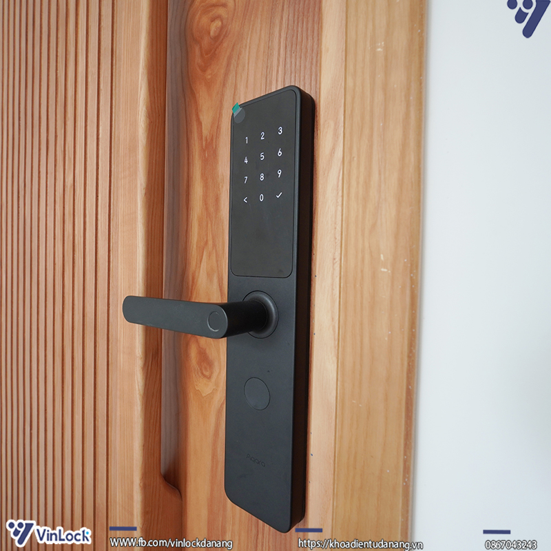 Hình ảnh thi công thực tế khóa Aqara A100
