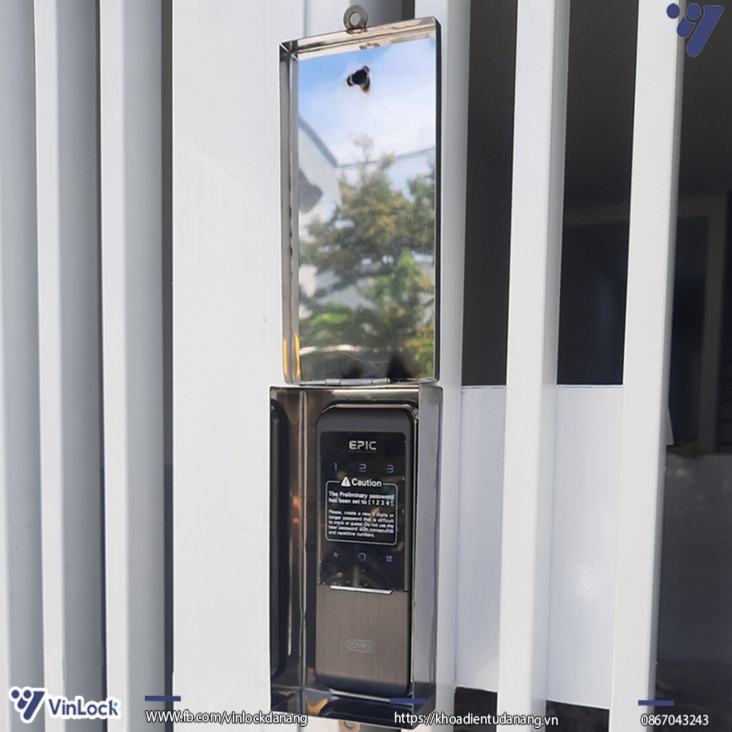 Hình ảnh thực tế khóa điện tử Epic cho căn hộ, nhà trọ tại Đà Nẵng