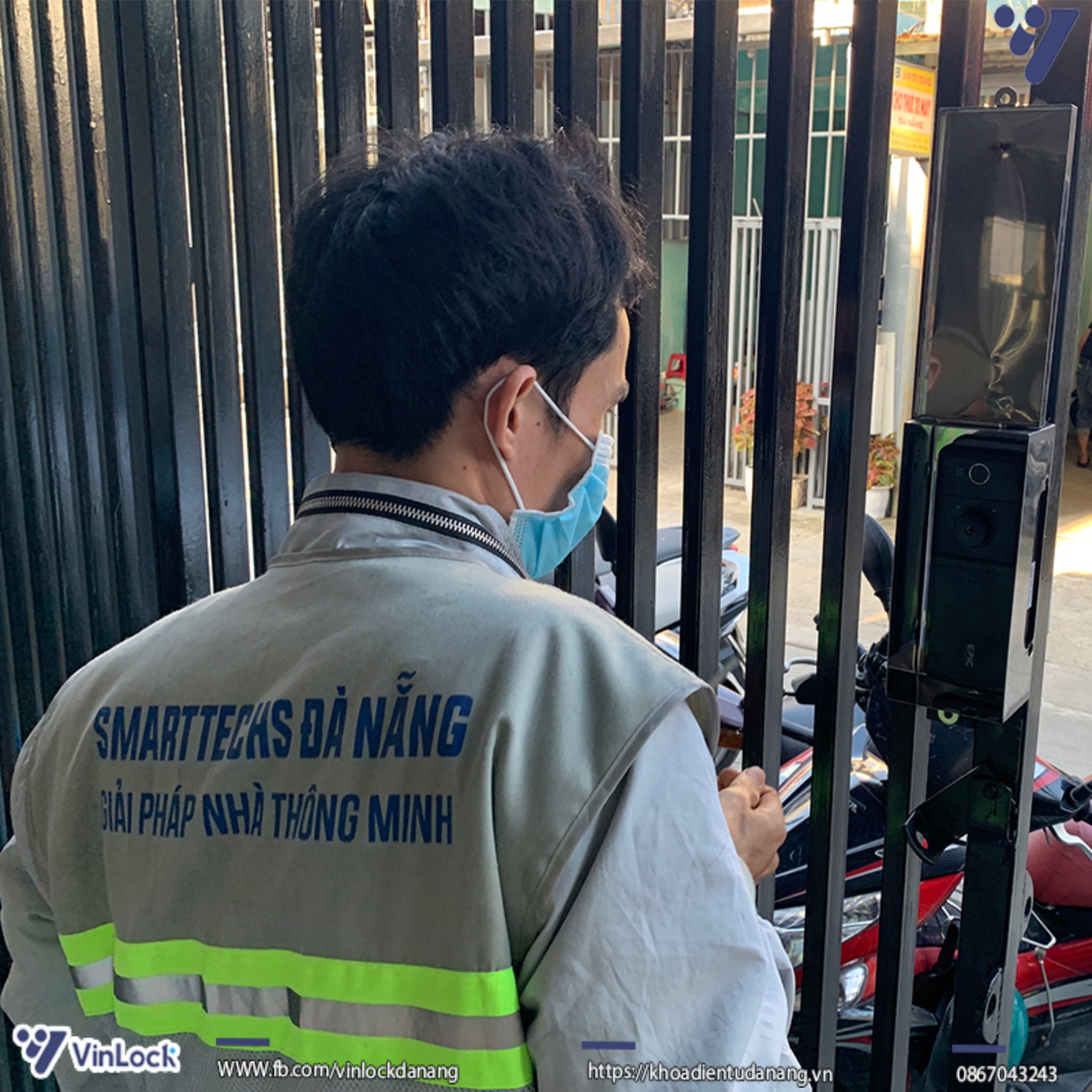 Hình ảnh thực tế khóa điện tử cho căn hộ, nhà trọ