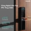 Cảm biến vân tay tiên tiến FPC Thụy Điển giúp mở cửa nhanh chóng chỉ trong 0.5 giây.