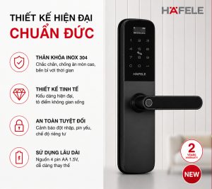 Khóa Điện Tử Hafele DL6100 thiết kế hiện kđại